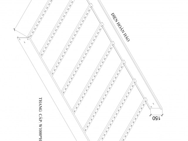Thang cáp W1000 H150